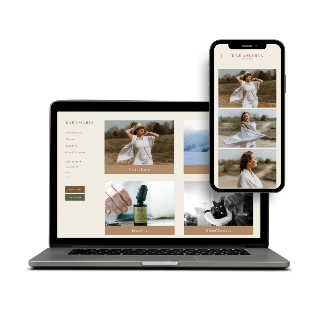 Custom Squarespace website for a Glasgow-based lifestyle photographer showcasing authentic, emotive family, motherhood, branding, and nature photography with curated galleries and easy booking.