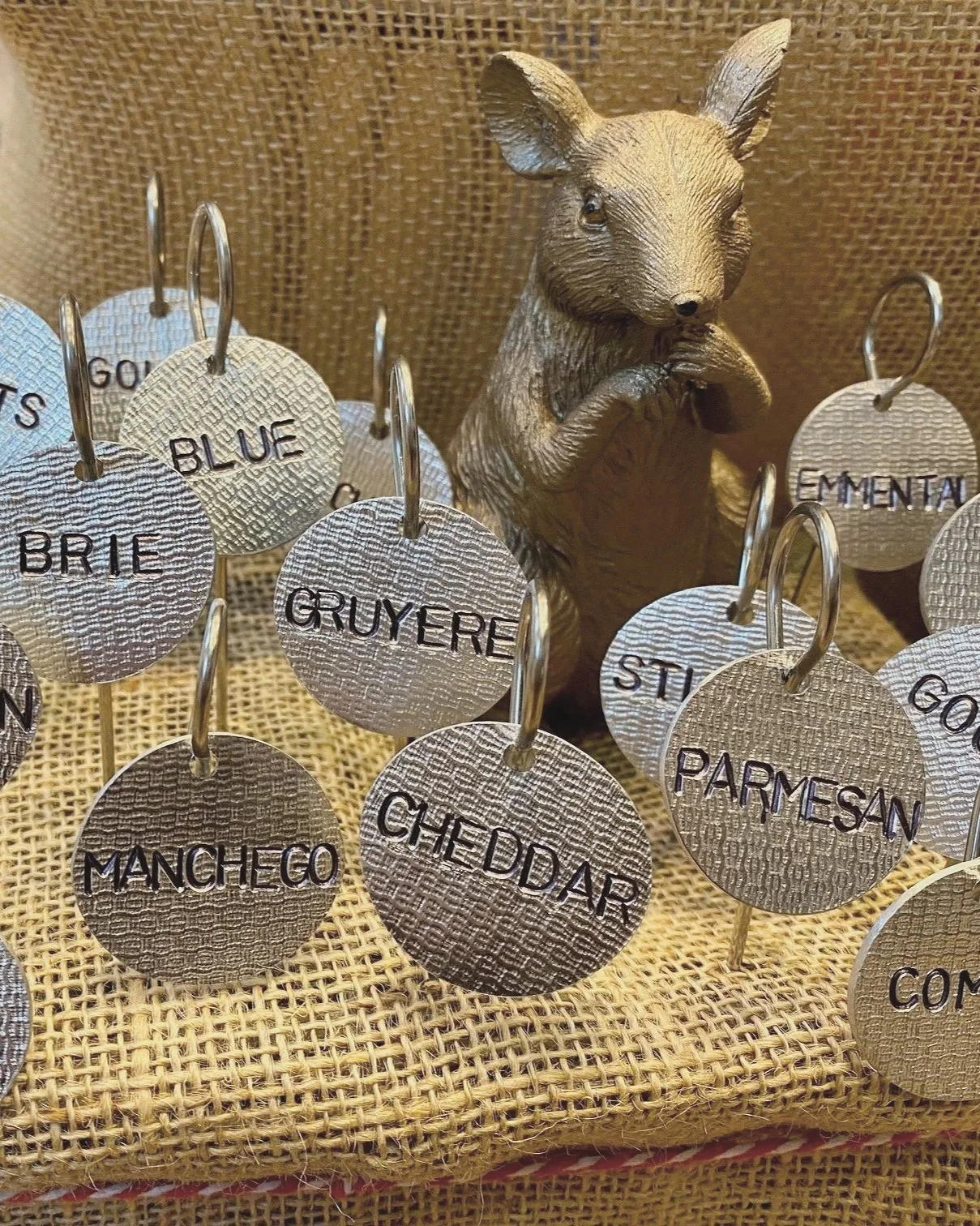 Cheese Markers - Hand Stamped