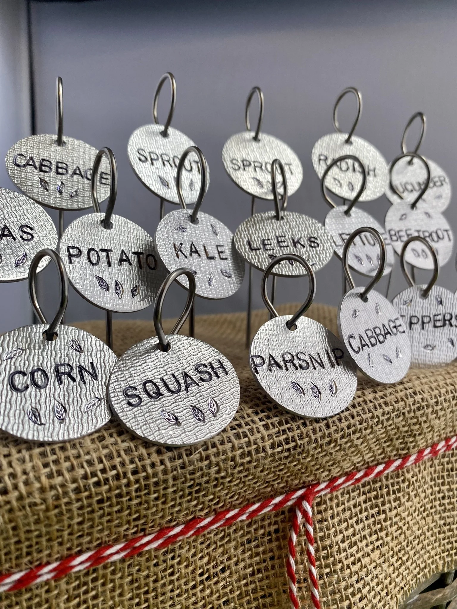 Veggie Markers / Vegetable Markers - Hand Stamped