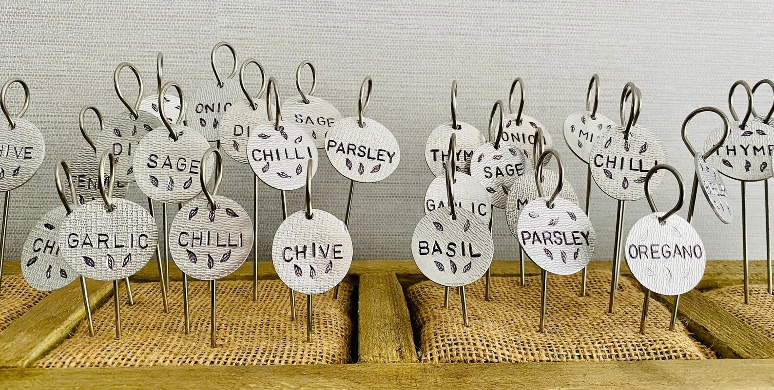 Herb Markers - Hand Stamped