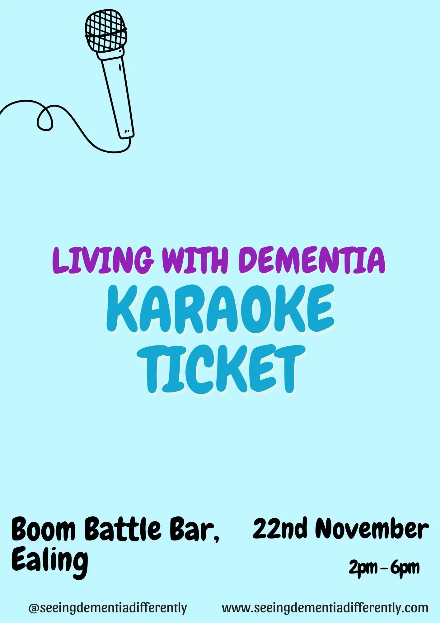 Living with Dementia Karaoke Ticket - Winter Social