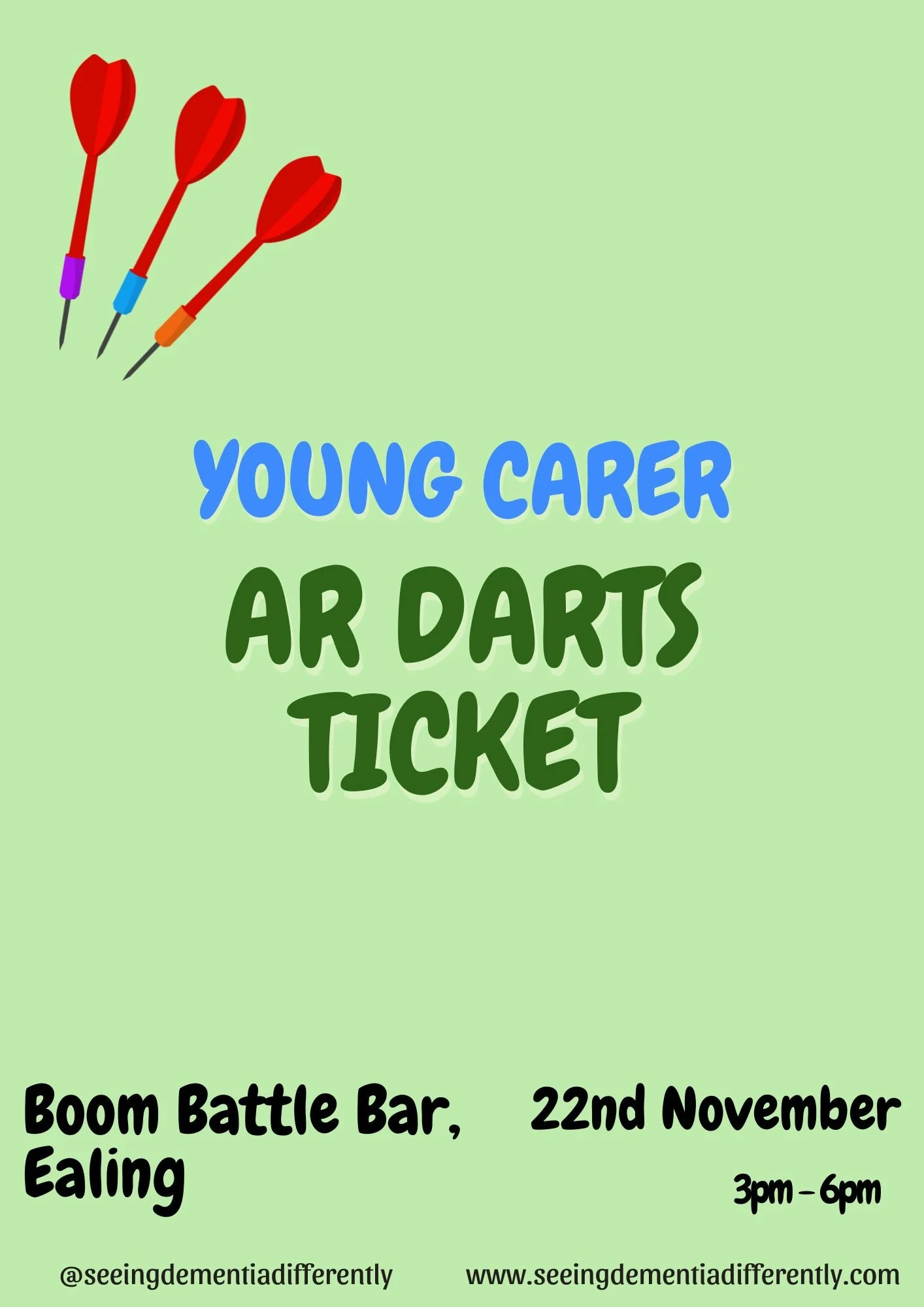 Young Carers AR Darts Ticket - Winter Social