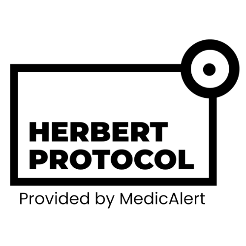 Herbert Protocol logo with a medical alert symbol and the text 'Provided by MedicAlert'.