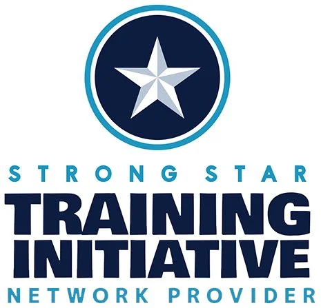Logo of the Strong Star Training Initiative featuring a star inside a circle with blue and white colors.