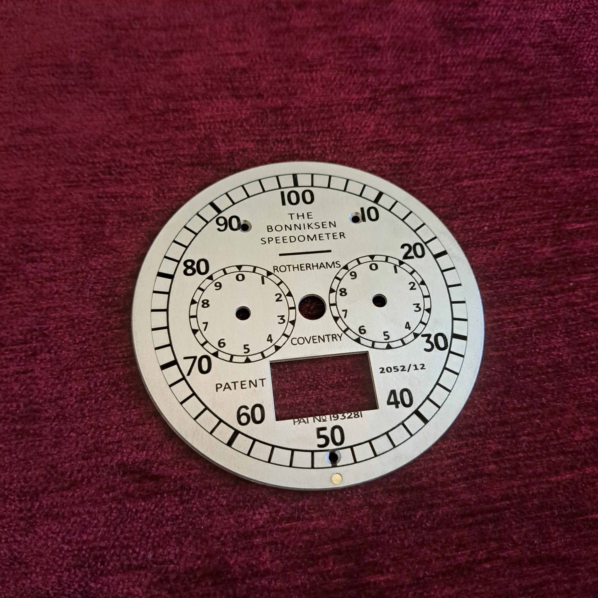 100 MPH Bonniksen Speedometer Face