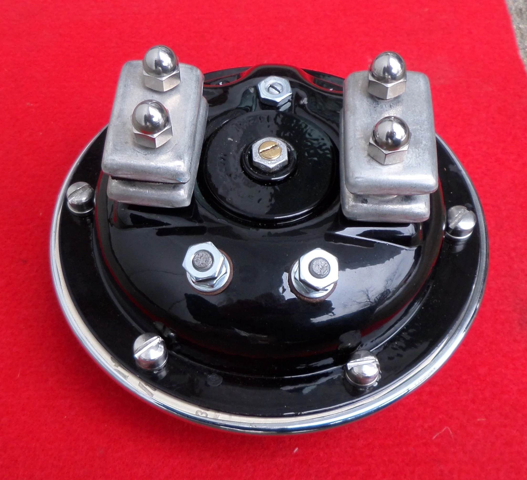 Rear of an Indian Autolite horn.