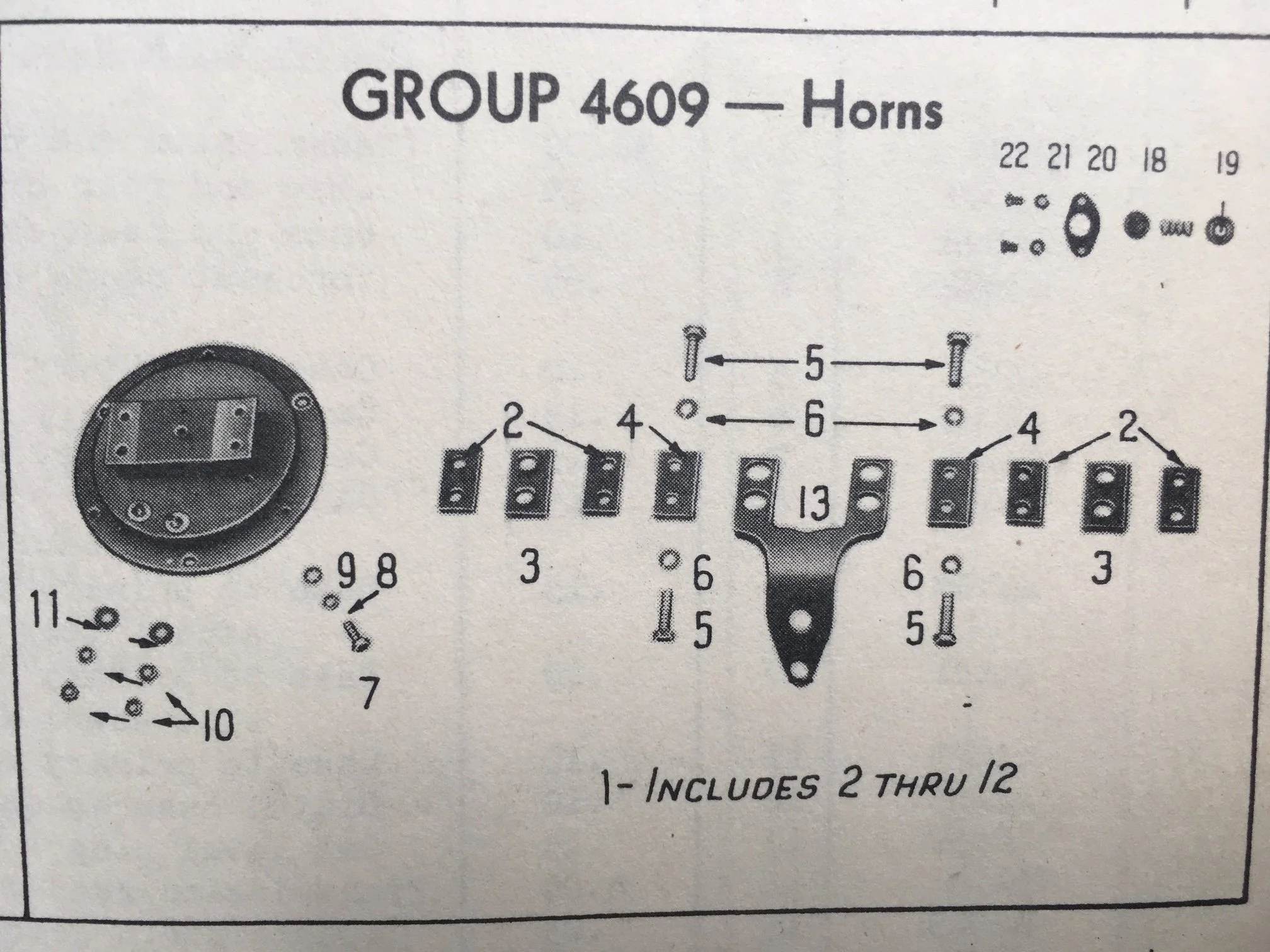 841 horn mounting parts