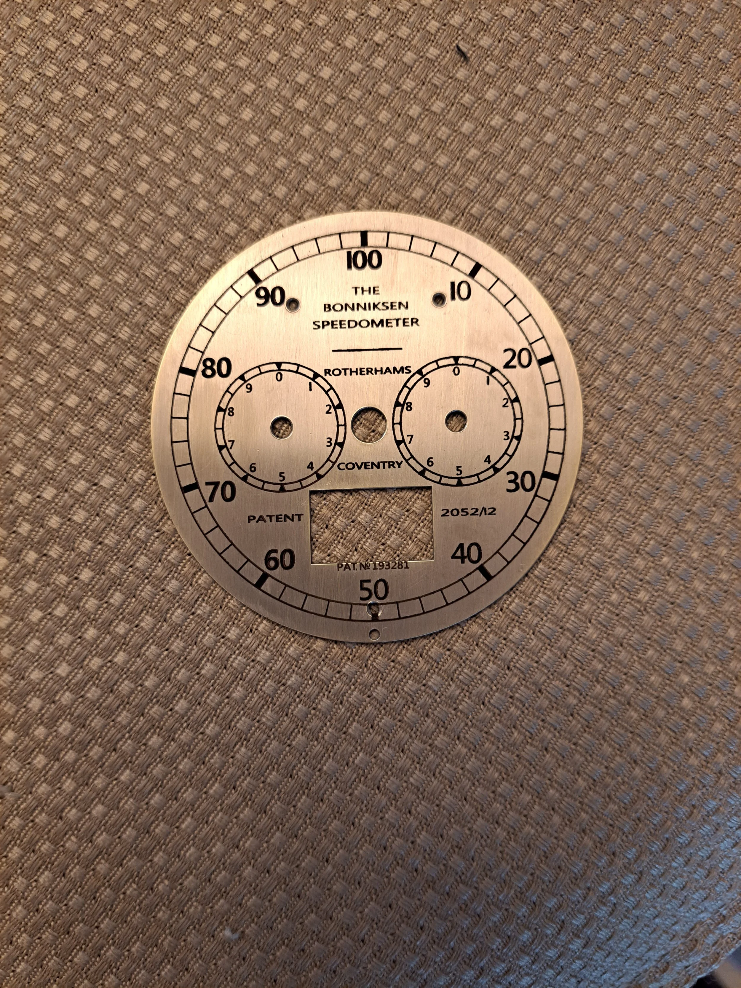 100 MPH Bonniksen Speedometer Face