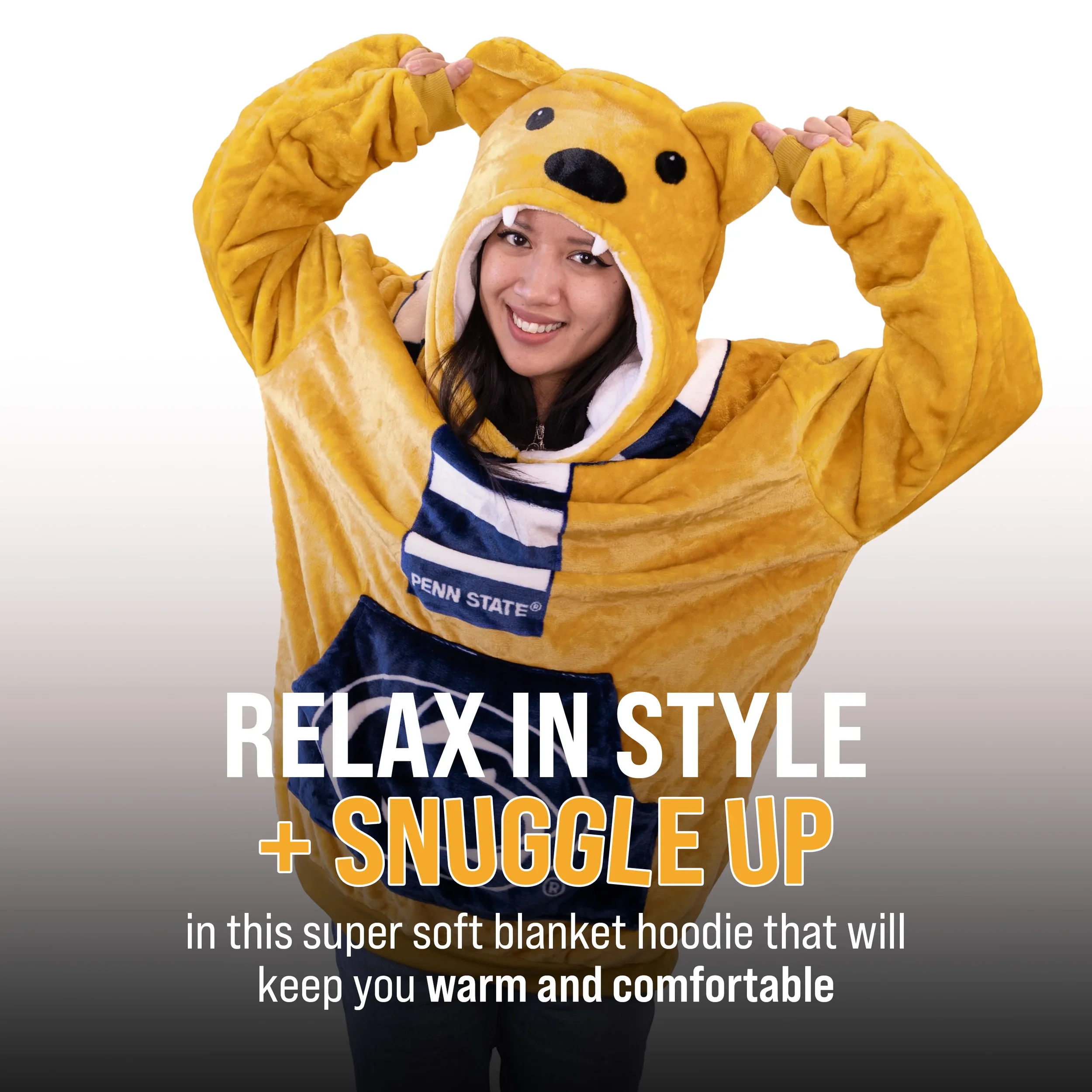 Penn State University Nittany Lion Snugible 2-in-1 Blanket Hoodie & Pillow