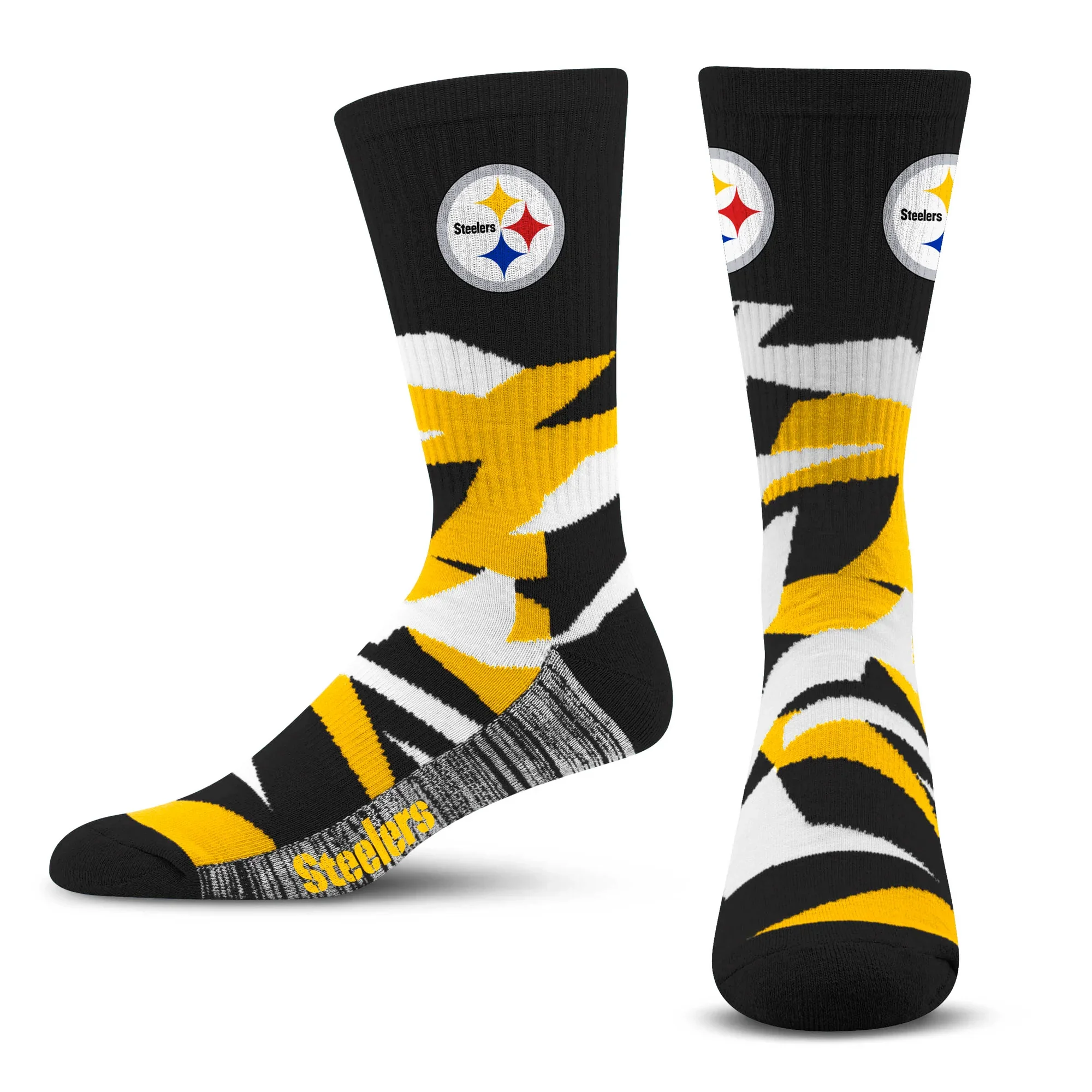 Pittsburgh Steelers Breakout Premium Crew Socks (size Large)