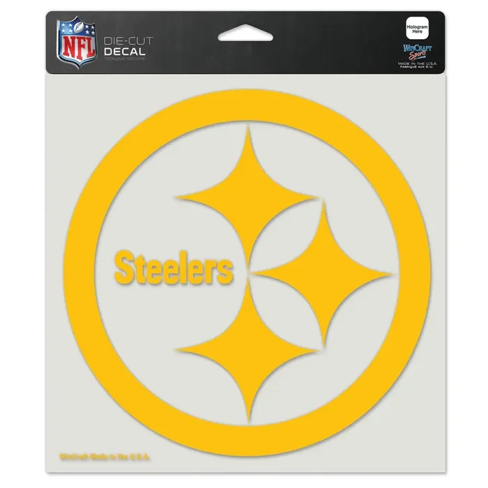 Pittsburgh Steelers Gold Perfect Cut Decals 8" x 8