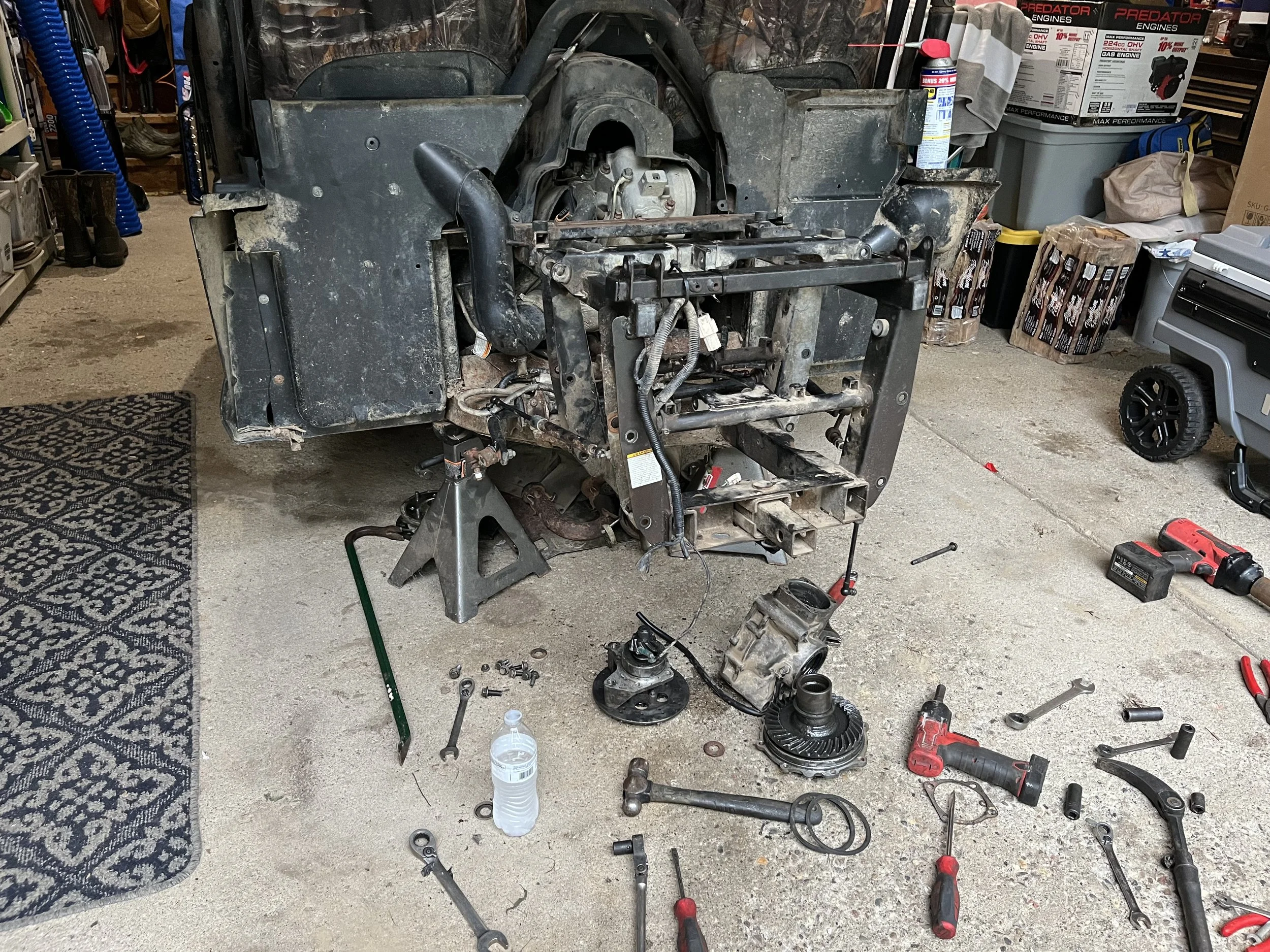 Rear differential repair on a sxs