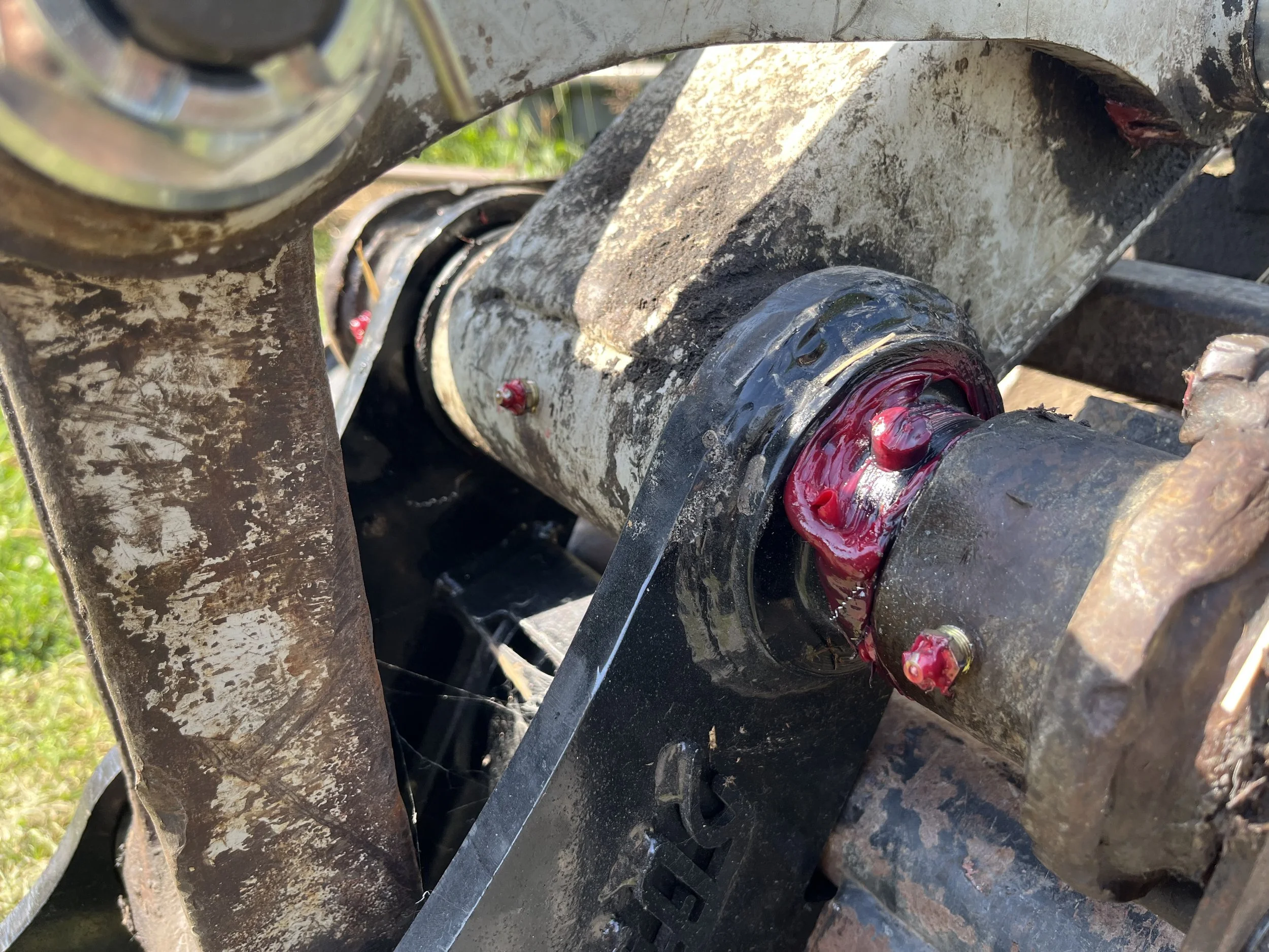 New bushings and coupler installed on Takeuchi Excavator