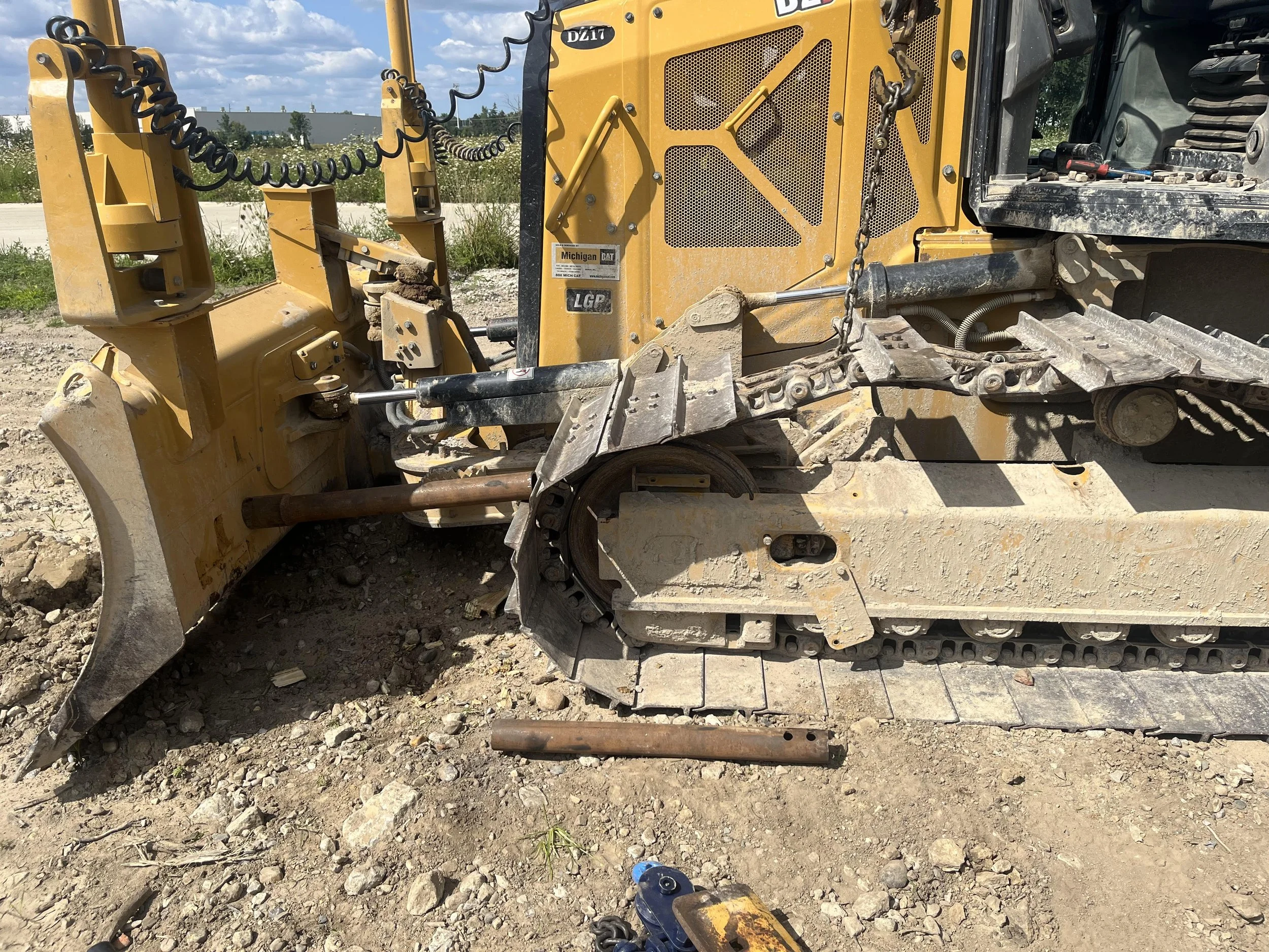 Track Repair on a Cat Bulldozer. D5N 