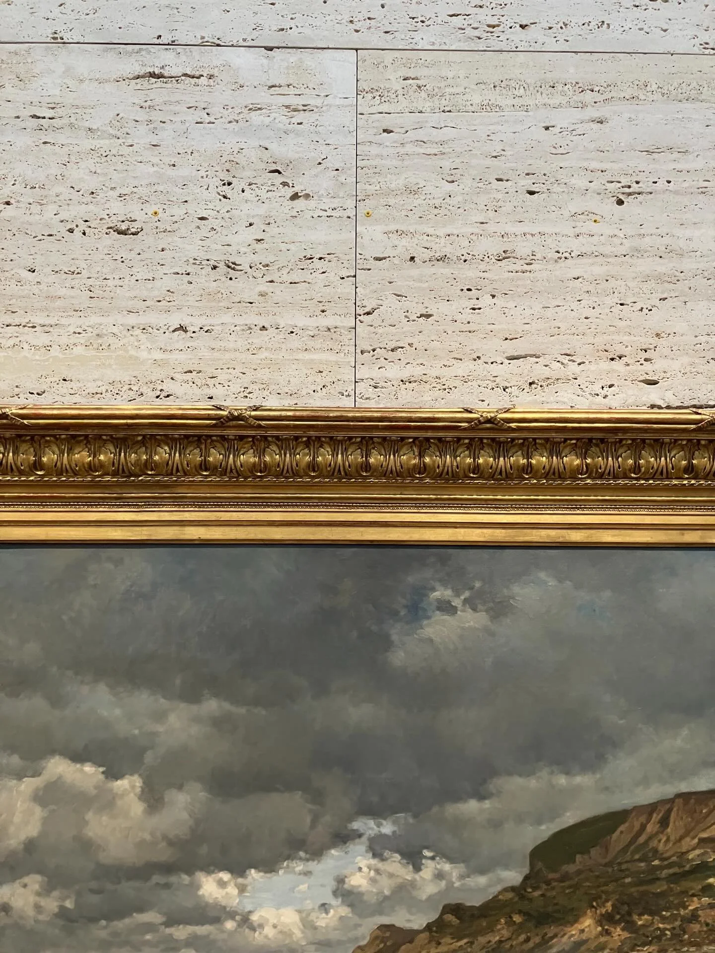 I like to appreciate not just the art, but where it's placed. 

So I always marvel at how beautifully the walls of the Kimbell's Kahn building speak to the art. This early Monet, its frame, and the travertine -- yes! 🙌🏼 

@kimbellartmuseum