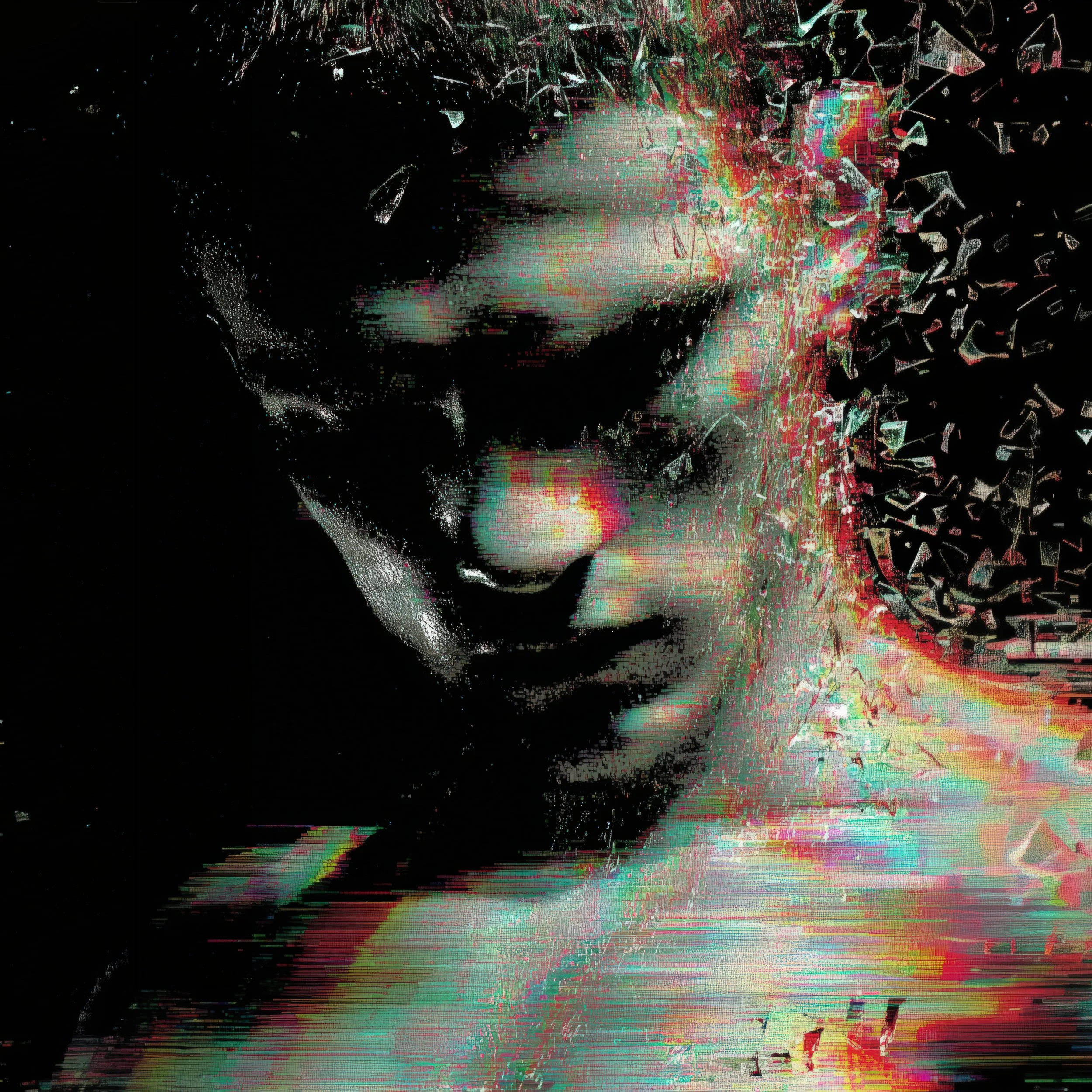 FRACTURED 002 — Dirt & Divine digital distortion masculine portrait alt2
