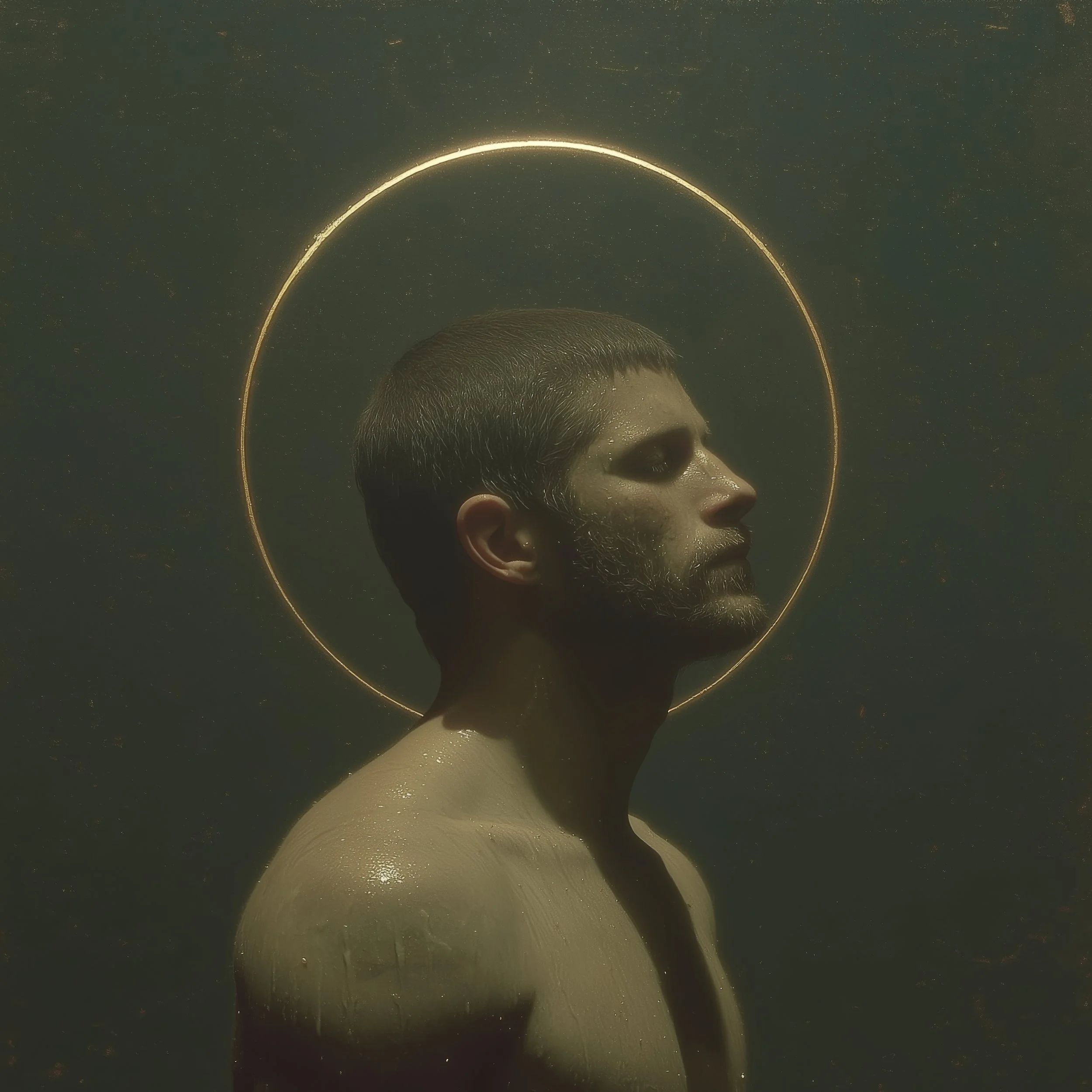 ECLIPSE 001 — Dirt & Divine masculine portrait, cinematic shadow and directional light alternative 1