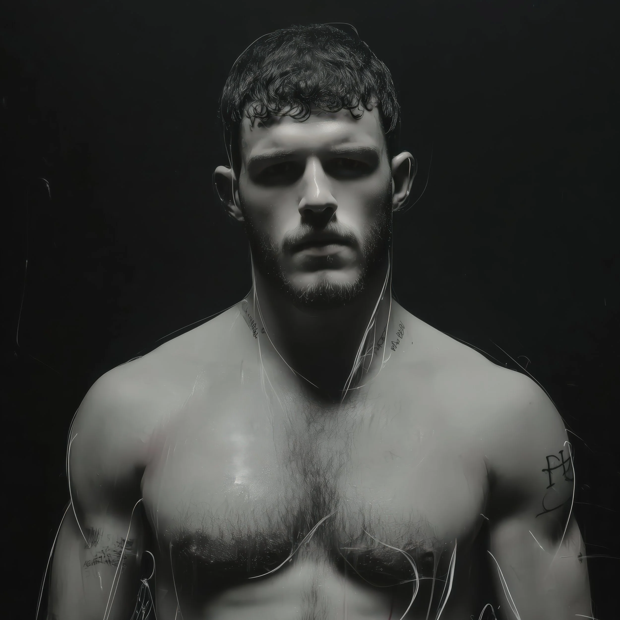 CHANGES 001 — Dirt & Divine masculine movement study, athletic body in motion alt version