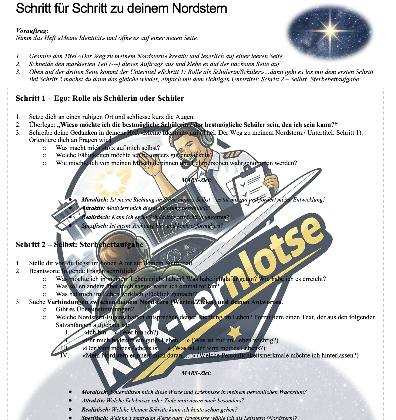 Schritt für Schritt zu deinem Nordstern