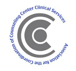 Logo of the Association for the Counseling Center Clinical Services featuring a stylized 'C' and text encircling it.