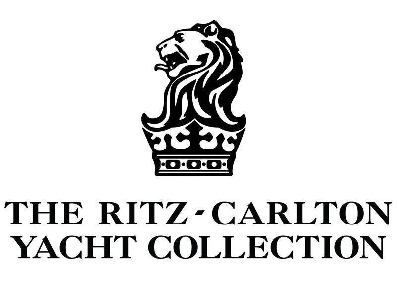Logo for The Ritz-Carlton Yacht Collection featuring a stylized lion's head above the company name.