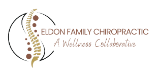 Eldon Family Chiropractic logo with a stylized DNA strand and the text 'Eldon Family Chiropractic: A Wellness Collaborative'