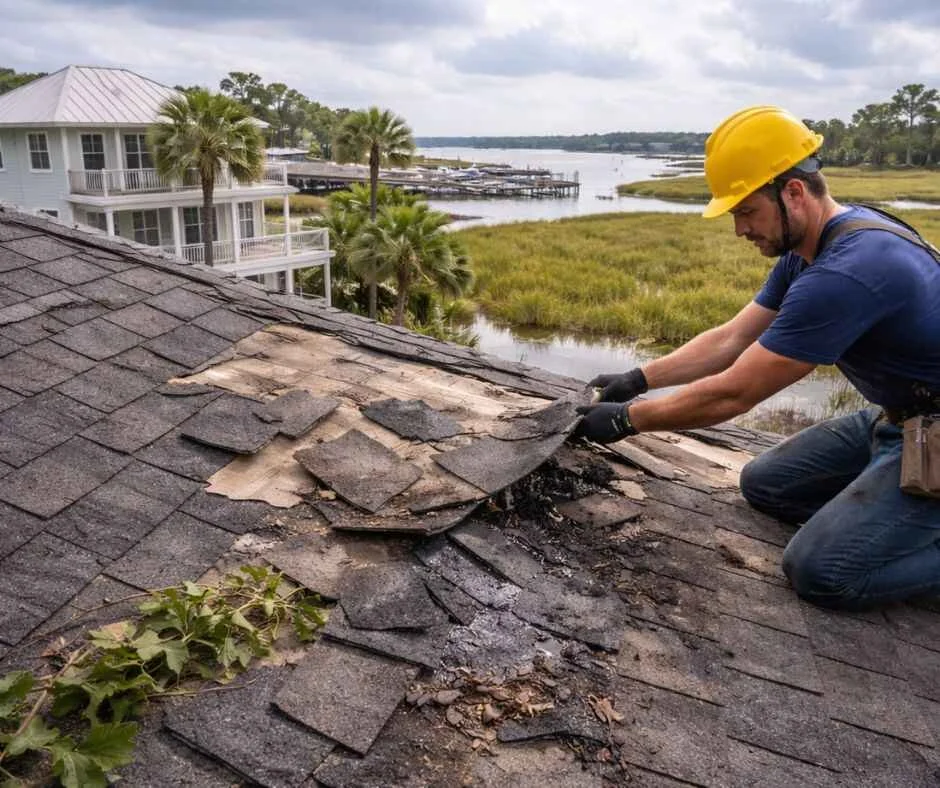 storm damage roofing in Murrells Inlet SC