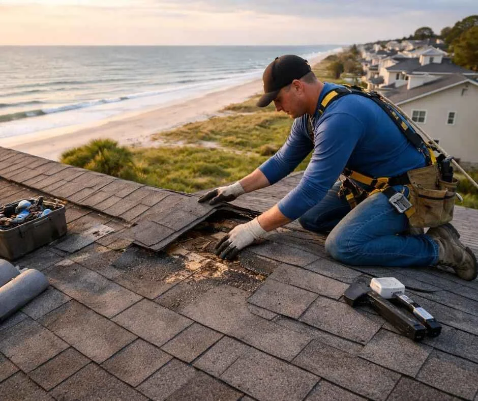 Roof repair service in North Myrtle Beach, SC
