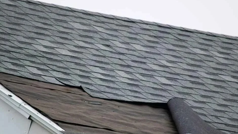 Storm damaged roof for a home in Myrtle Beach SC