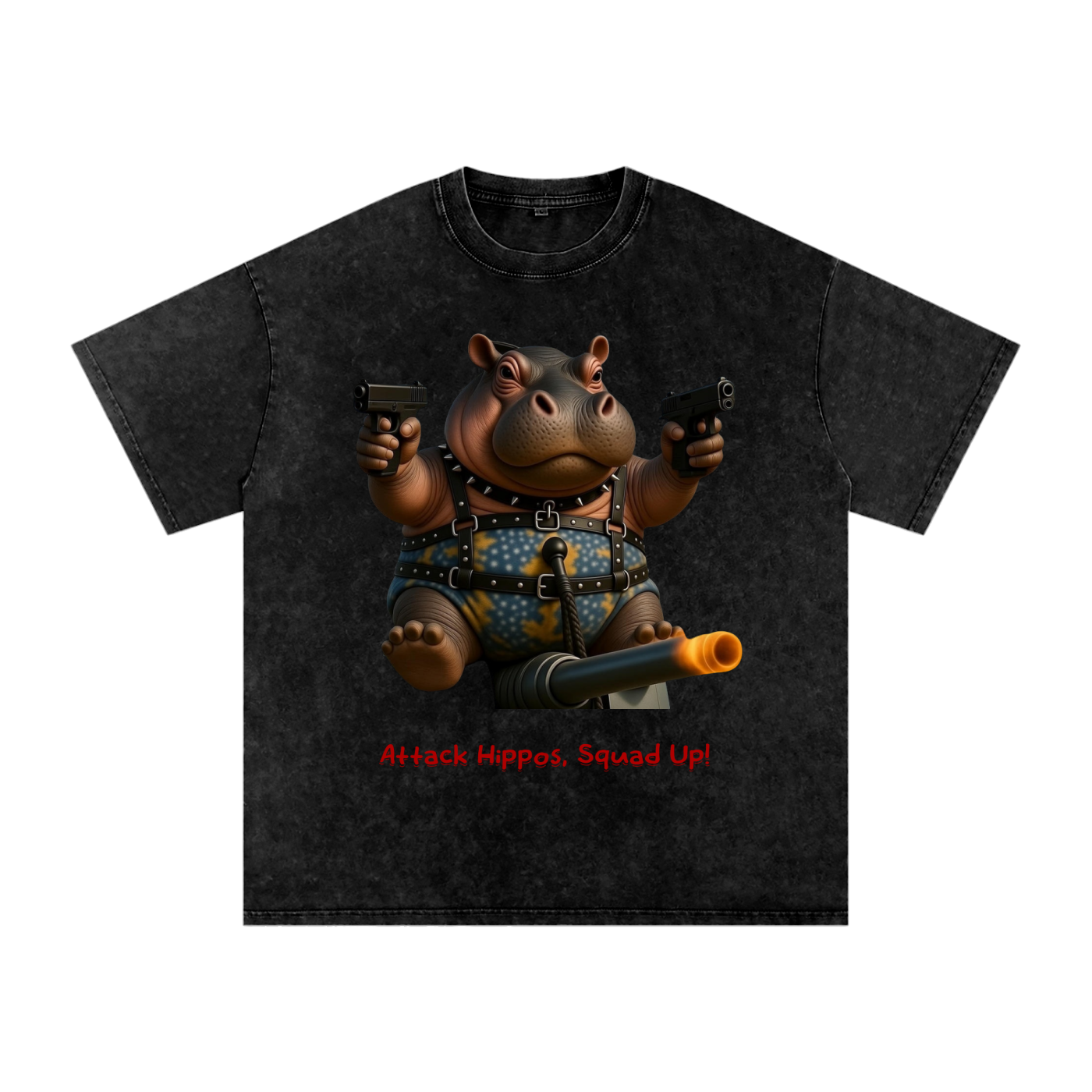 Snow Washed Oversized Cotton T-Shirt