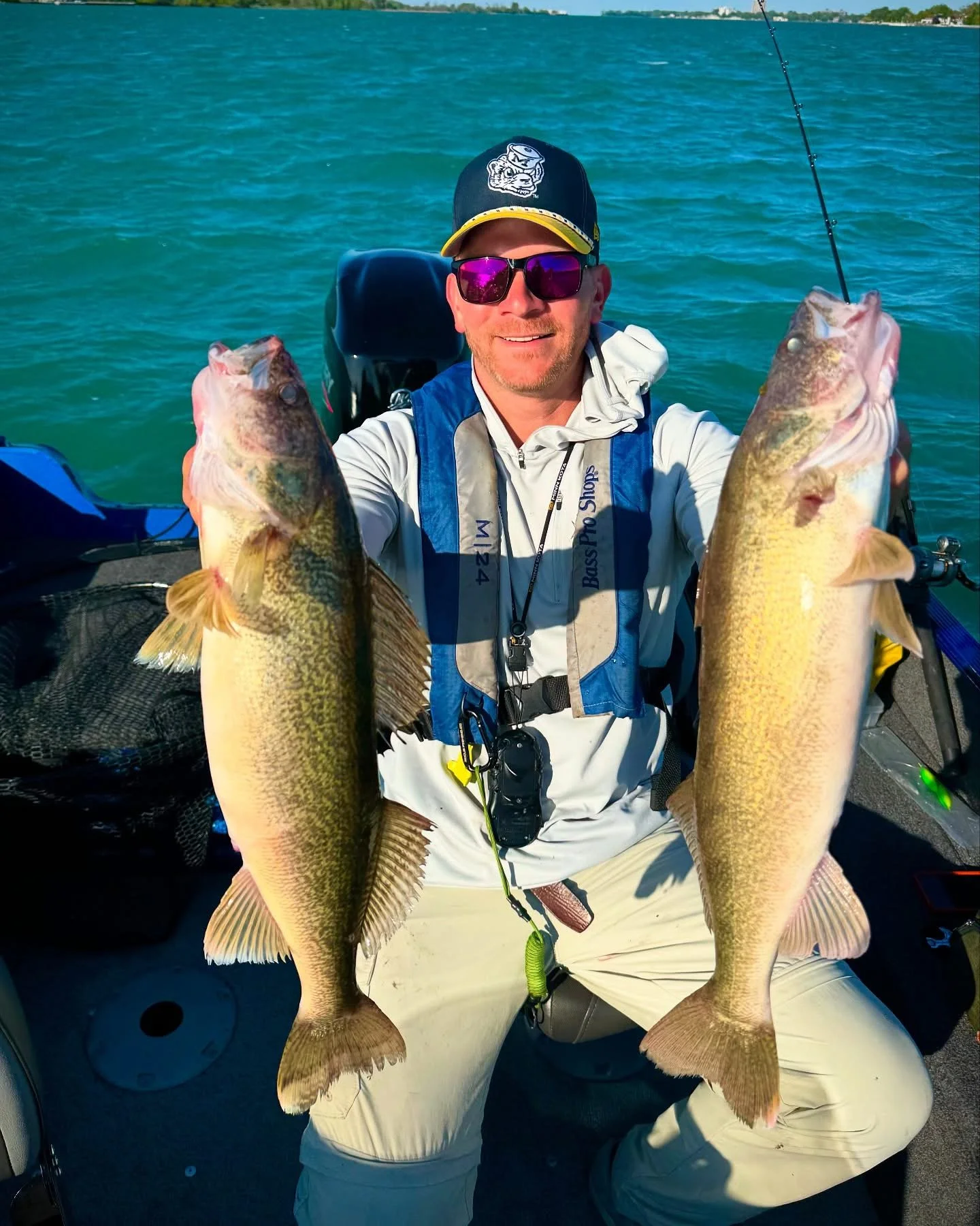 Trophy walleye caught on Detroit River fishing charter