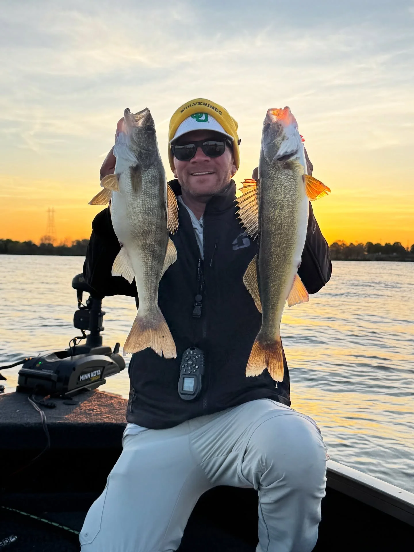 Walleye caught on the St. Clair River during guided fishing charter