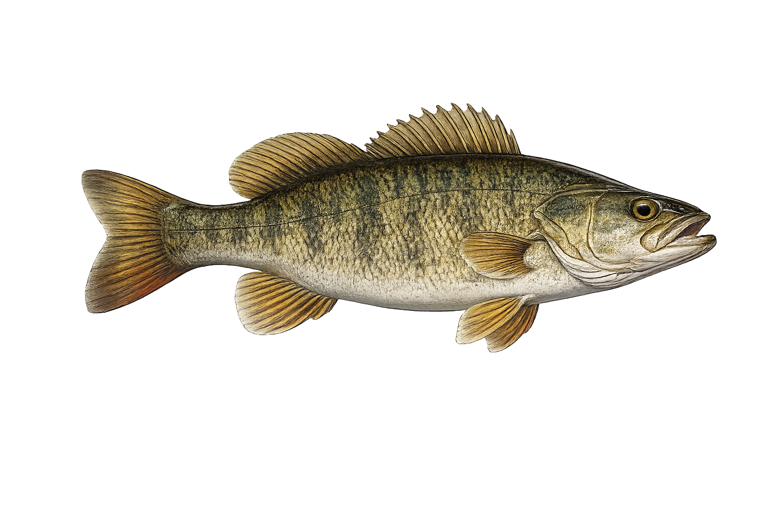 Smallmouth bass illustration