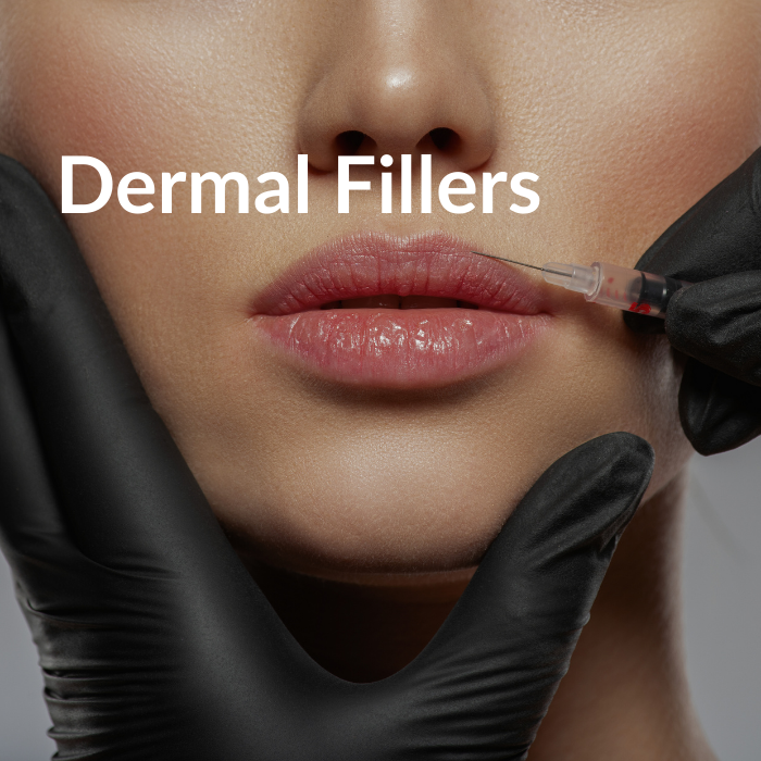 a model getting an injection in her lips