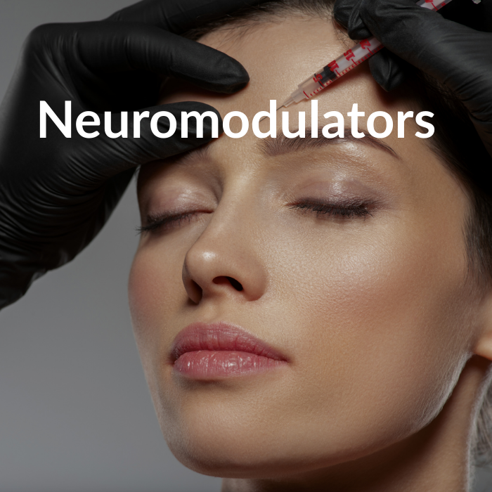 a model getting injections in her forehead