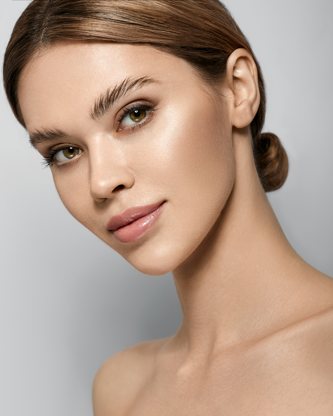 a model with smooth skin