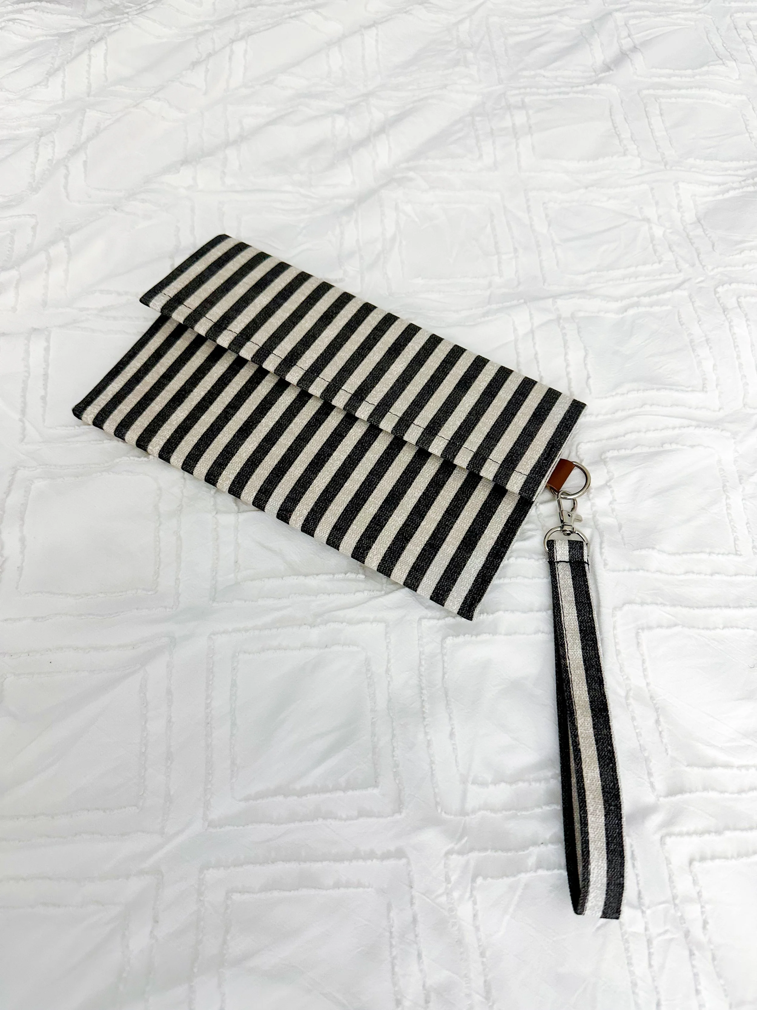 Pinstripe Wristlet