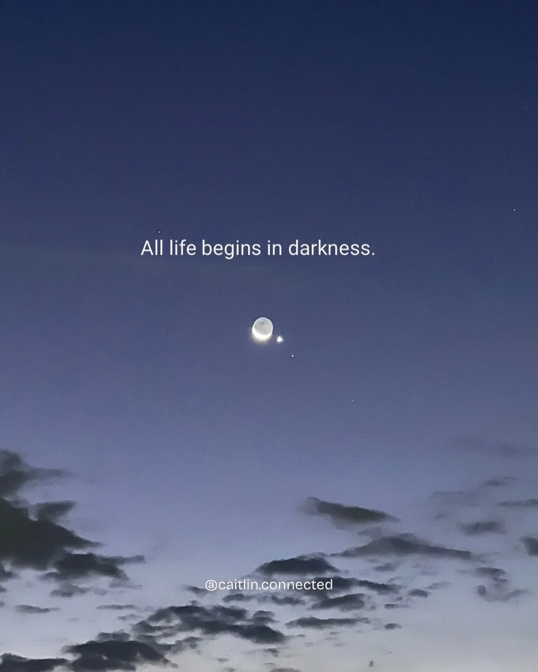 All life begins in darkness.

Winter Solstice is the longest night - the quiet hinge where everything turns.

I&rsquo;ve spent this past season in the dark womb. The void. Pushing at the container that held me. Screaming, stretching, growing&hellip; 