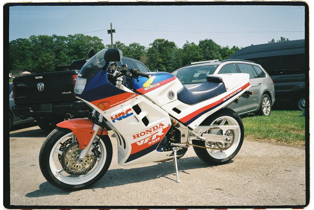 vintage honda race motorcycle film motorcycle photographer canada film
