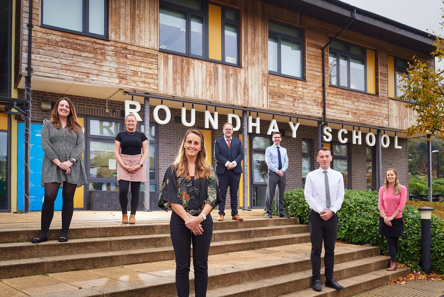 School staff portrait photography on location