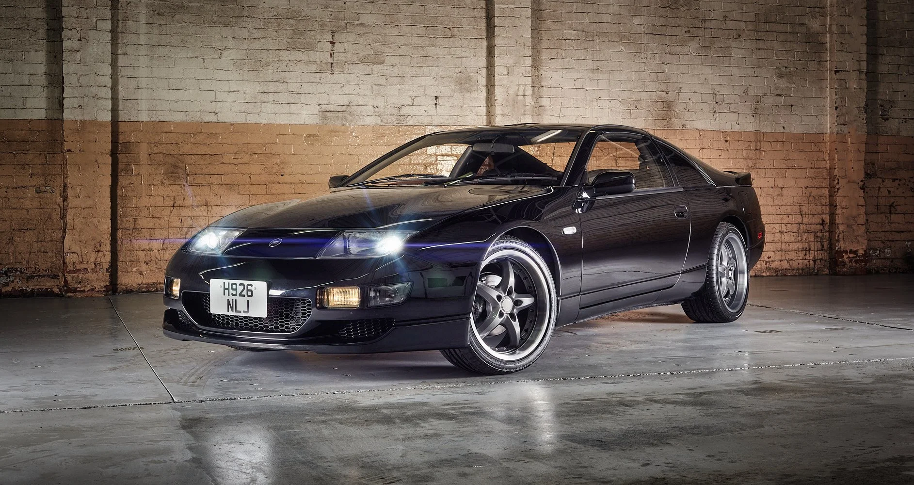 Vehicle exterior photographed in old mill urban environment Huddersfield