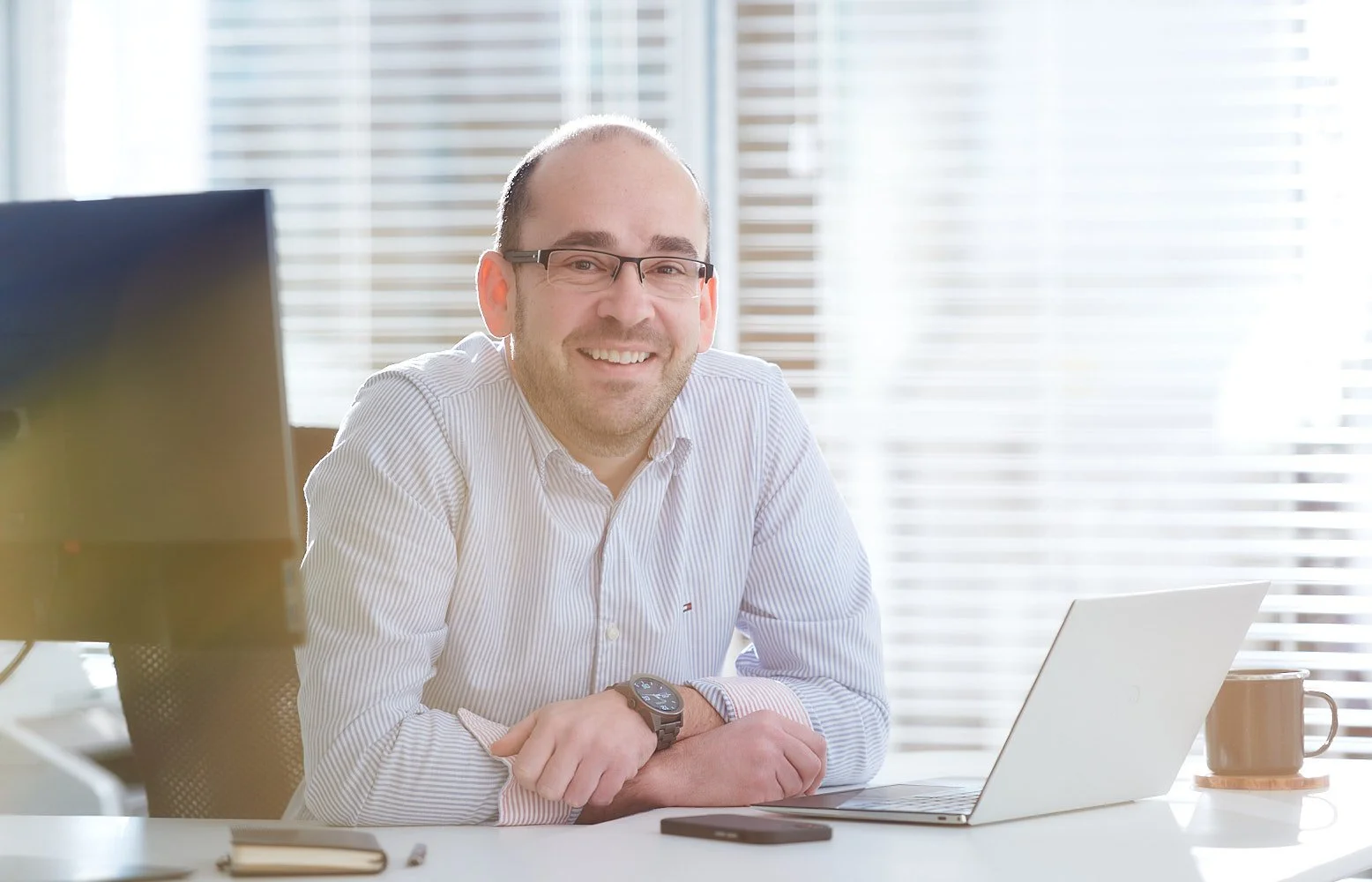 Business owner environmental portrait for Virtual Resolution Elland Yorkshire