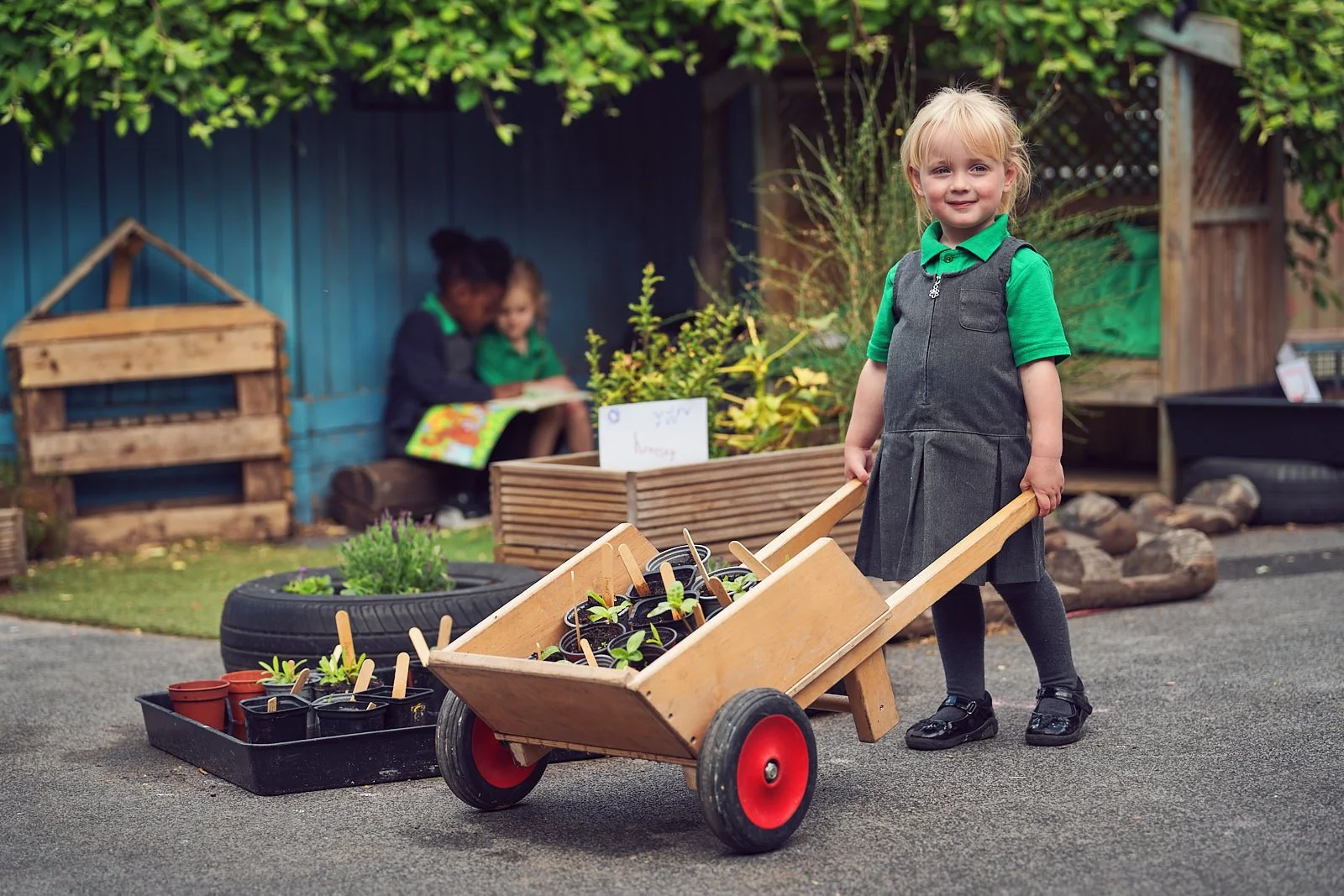 School prospectus photography for marketing and admissions young girl in the playground