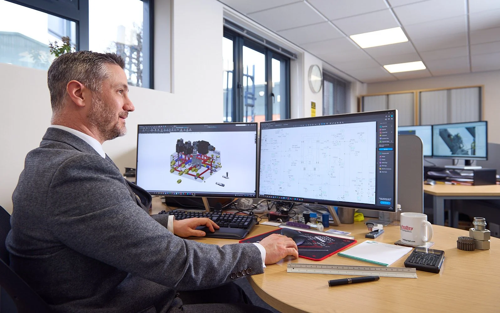 Corporate photography for social media campaigns for Hedley Hydraulics