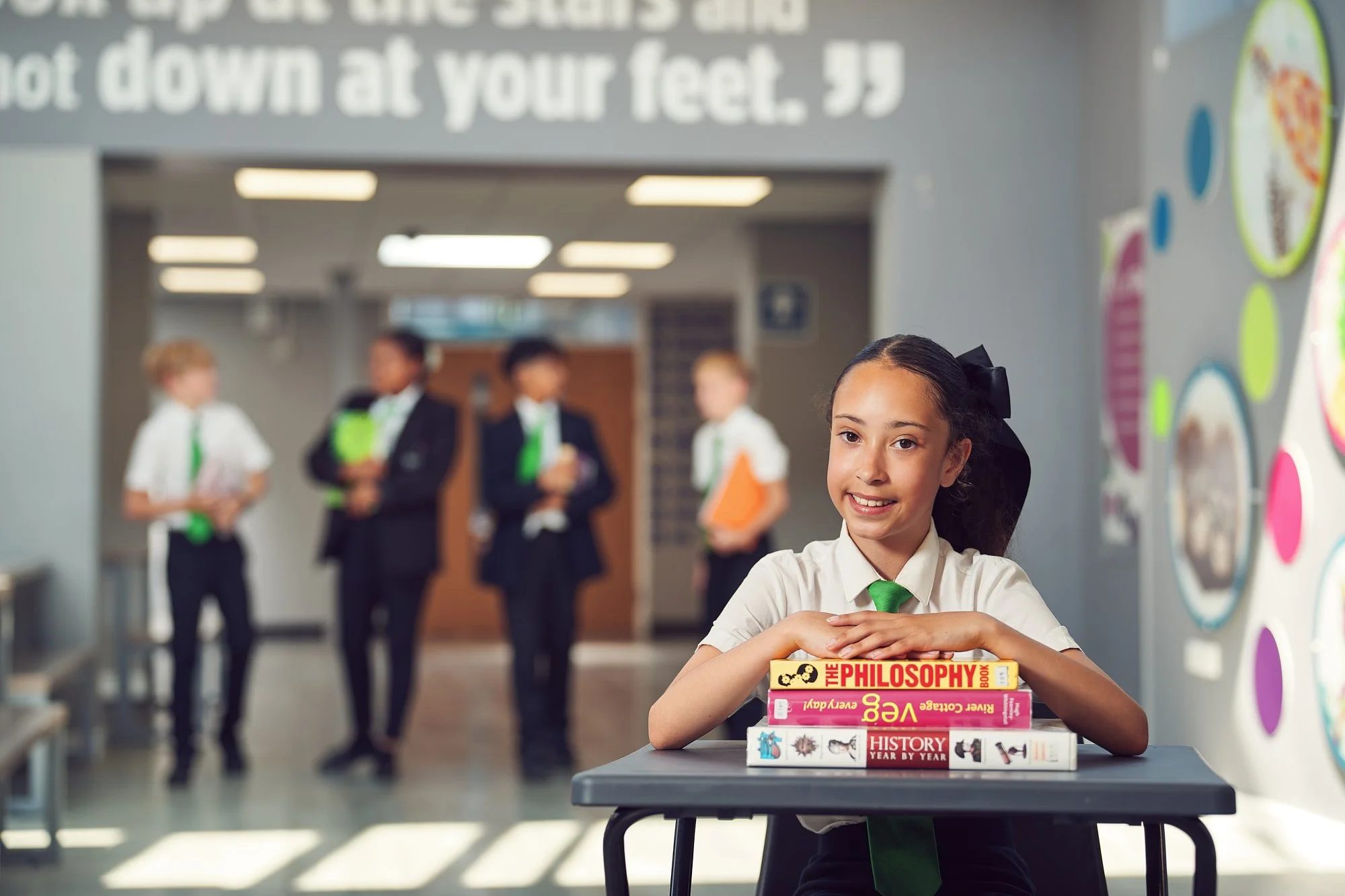 School library photography for promotional use