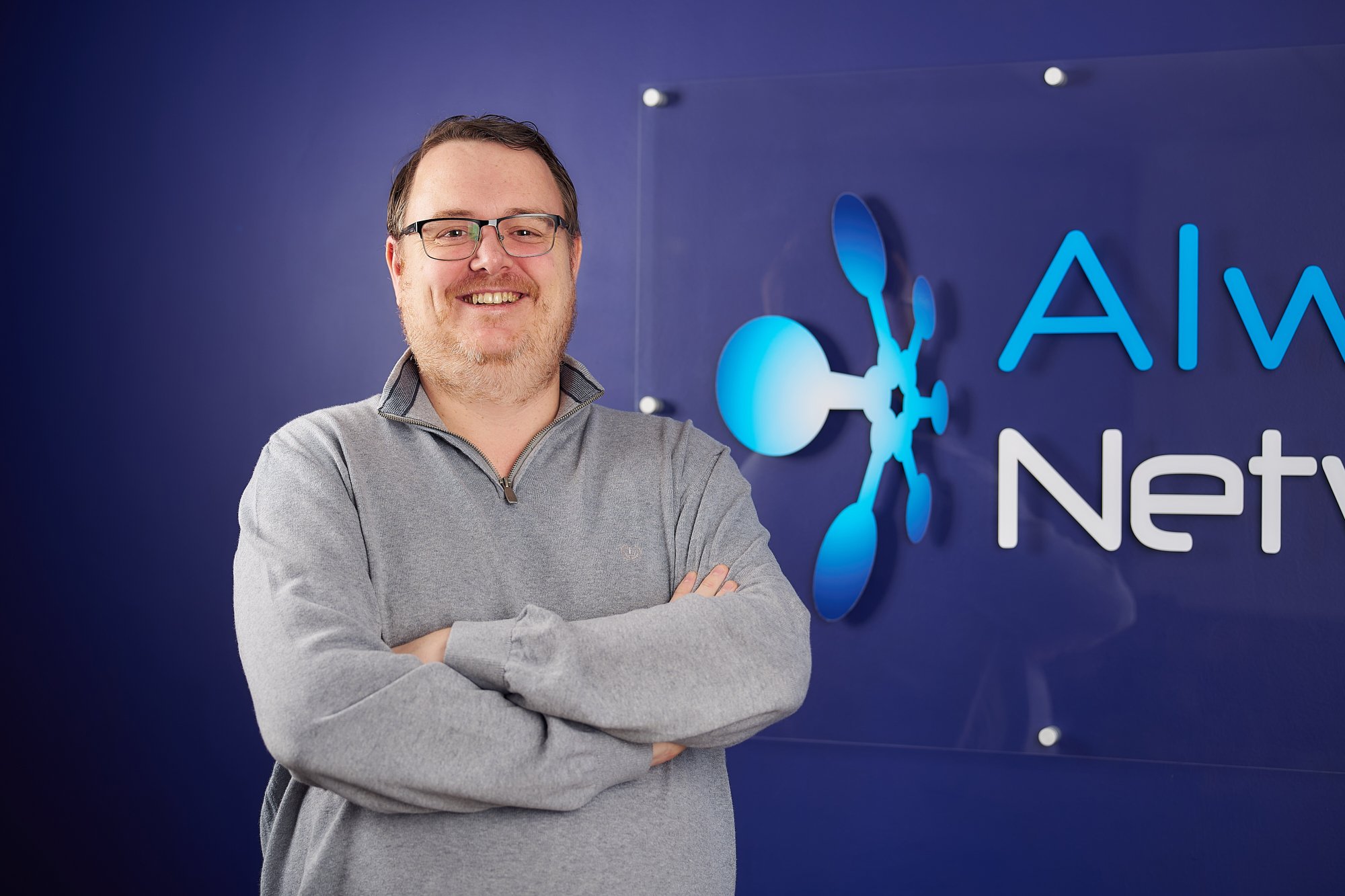 On-location office headshot photography for Always Networks Barnsley