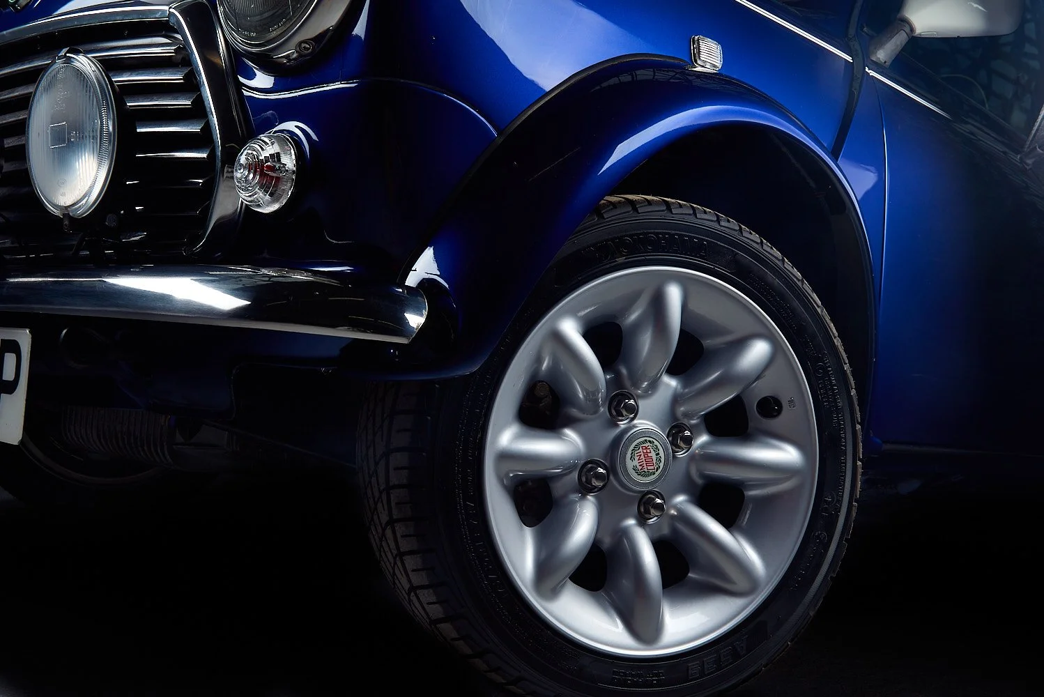 Classic car alloy rim detail photography Mini Cooper