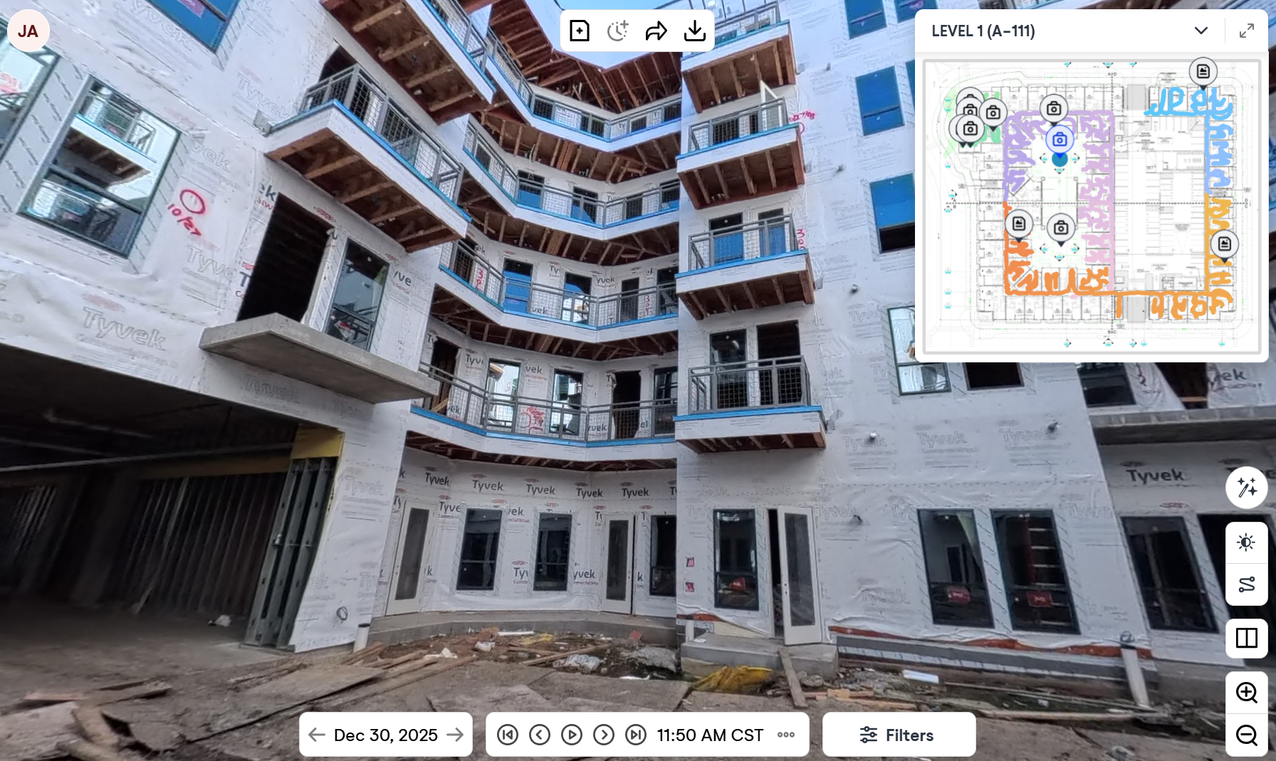 Ground-Based Interior 360° Capture