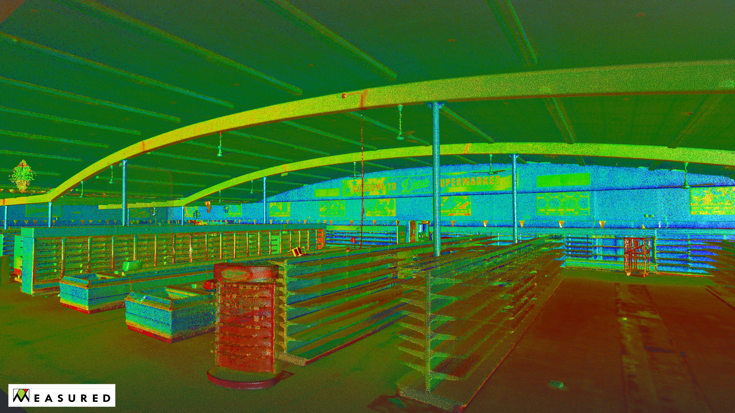 Point cloud of a grocery store.