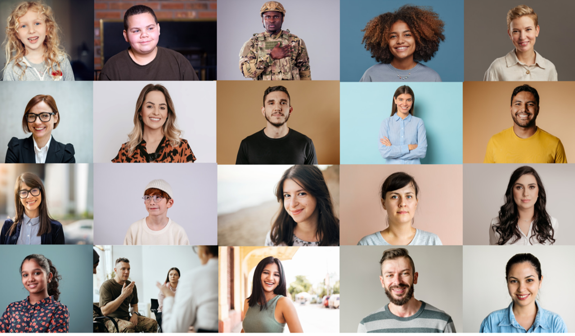 compilation of photos of people